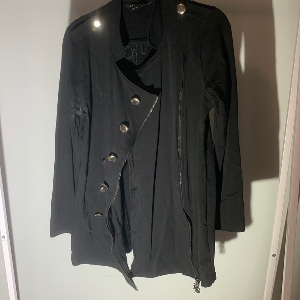 BCBGMaxazria Black Jacket With heart on back